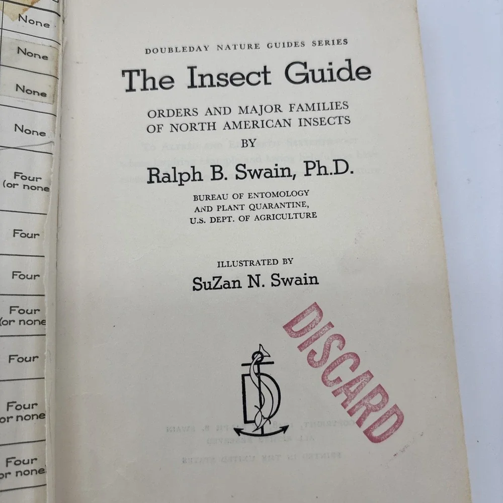 The Insect Guide by Ralph B Swain VTG 1948 Hardcover Dust Jacket Good Condition
